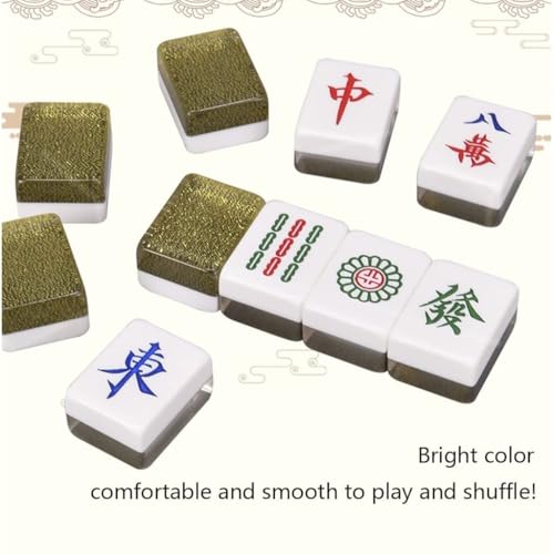 Traditional Mahjong 144 piezas set acrílico miniatura 6