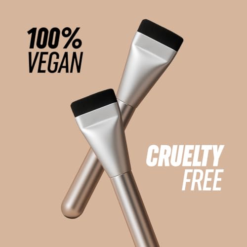 Image of Gleva Glass Skin Foundation Brush Ultra Thin - Flat Kabuki Travel Makeup Brush for Liquid Foundation Cream, Powder, Concealer Blending - Soft Dense Bristle Korean Makeup Brush For Women & Girls