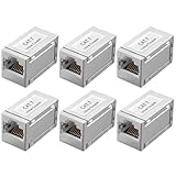 VORXEON RJ45 Kupplung Cat7 6PCS LAN Kupplung LAN Verbinder Für Ethernet Kabel Netzwerkkabel Patchkabel Cat7 Cat6a Cat6 Cat5 Cat5e STP-Abschirmung 10Gbps Übertragungsrate LAN Kabel Adapter