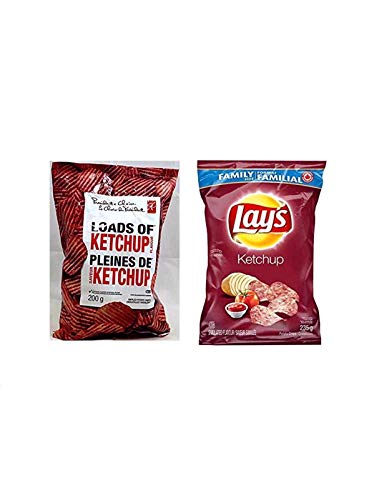 KETCHUP CHIPS 2-PACK! Lays Ketchup Chips Family Size and PC Loads of Ketchup Chips - Amazing Ketchup Chips Imported From Canada!