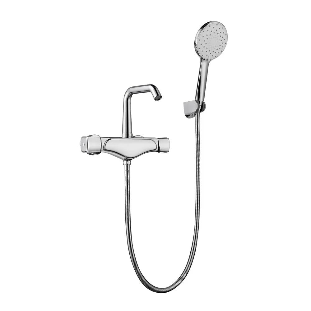 Blyqxs Chrome Bathtub Faucets Wall-Mounted Bathtub Faucet Shower Set Le-7731