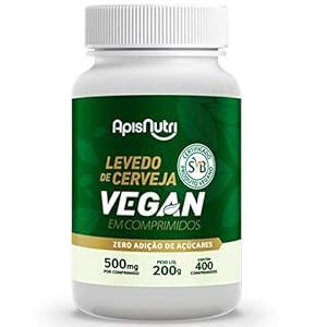 Levedo de Cerveja Vegan Apisnutri 400 Comprimidos 500Mg, Apisnutri