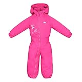 Reflektierende Paspeln Trespass Unisex Kinder DRIPDROP Wasserdichter Regenanzug Mit Kapuze, Rosa (Gerbera), 12/18 Monate