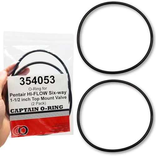 Captain O-Ring – Replacement 354053 Top O-Ring for Pentair HI Flow Six-Way 1-1/2 inch Top Mount Valve (2 Pack)