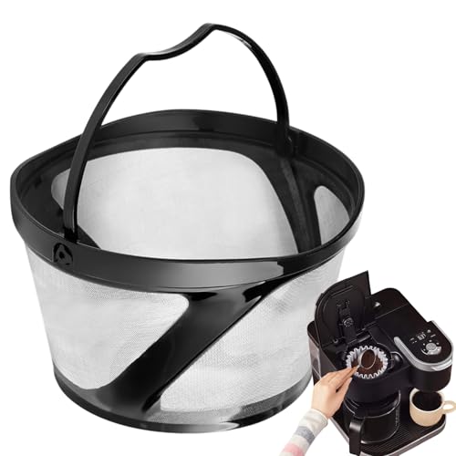 Filtro de café – Gotero de café reutilizable de acero inoxidable | Accesorio de café sin papel para preparar un rico sabor, filtro para el hogar, cocina, exterior, camping, vida cotidiana