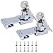 JaneYi (2 Pezzi) Hasp Serratura in Metallo 80mm Fibbia per Chiavistello con Lucchetto e Chiave - Cromato Hardware per Bloccare Capannone Porte Armadietti Scatole Mobilia