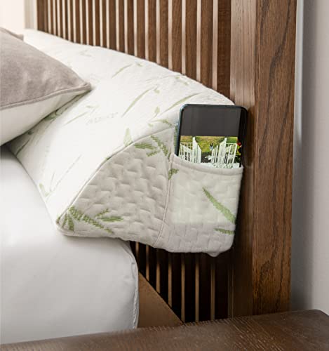 Qucover Queen Bed Wedge, Soft Breathable Bamboo Fiber Triangle Bed Pillow Wedge Headboard, 2-Sections Memory Foam Pillow Wedge For Headboard Gap, 60X8X6 Inch #TOP6