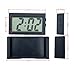 Small Digital Clock，Portable Travel Clock，Classroom Bedroom Bathroom Glass Car Motorcycle Dashboard Mini Clock Battery Operated Self Adhesive (1, Black)