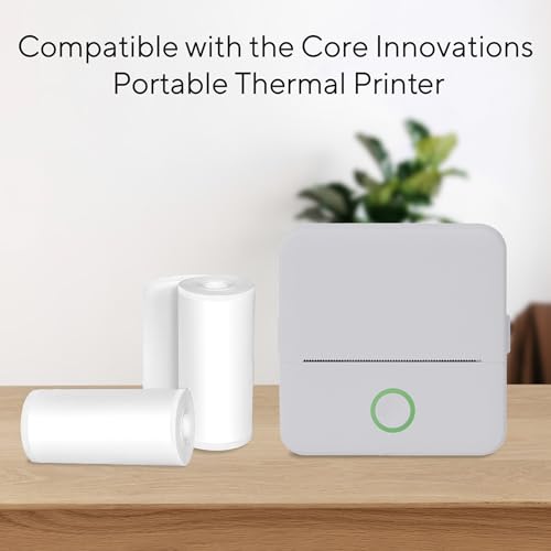 Image of Mini Thermal Printer Paper - 5 Rolls (3 Self-adhesive Sticker + 2 Thermal Paper Rolls, 57mm / 2.18 for Portable Wireless Printer, Labels, Photos, Crafts, Bpa-free Inkless Paper, White