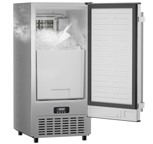 Coolake 15' Commercial Under Counter Ice Maker,...