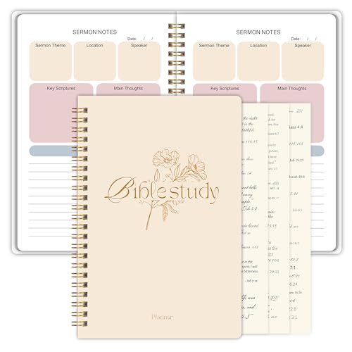 Bible Study Journal - Church Notes Journal - Soap Bible Study Notebook for Women - Bible Notebooks for Note Taking - Based Religious Gifts