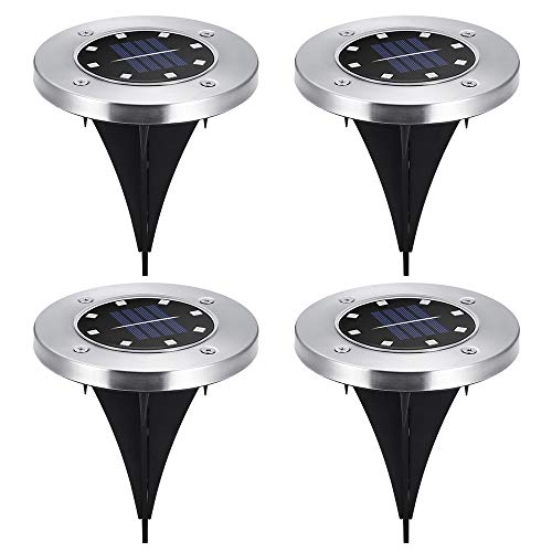 Aozbz Solar Ground Light Led Color Changing Garden Light Outdoor Waterproof Disk Light Solar Landscape Pathway Light (Multicolor) #TOP1