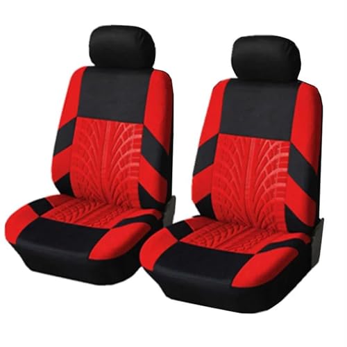 Ensemble de housses de siège auto universelles Fiat Panda avant rouge voiture