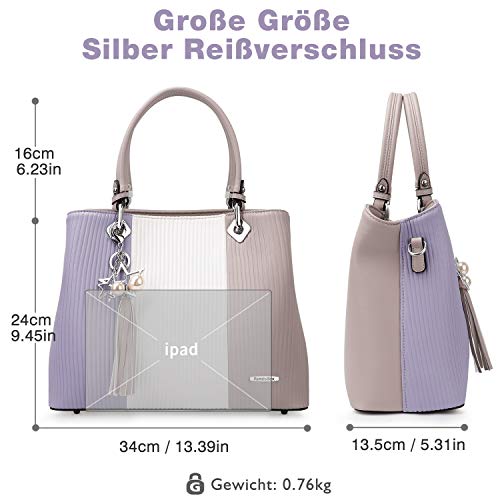 Handbags for Women with Multiple Internal Pockets in Pretty Color Combination - Thumbnail 6
