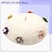 yeeplant Girls' Decorative Winter Beret Hat: Thermal Flower Cap, Fashion Beanie