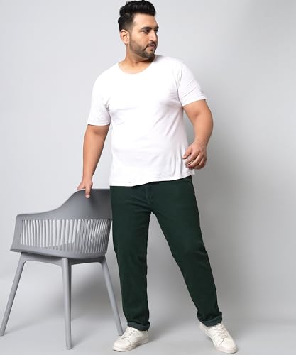 Image of STUDIO NEXX Regular Fit Cotton Lycra Blend Black Jeans