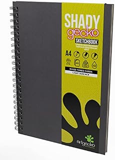 Artgecko Shady Sketchbook A4 Portrait - 80 Pages (40 Sheets) of Mixed Toned Paper Stock