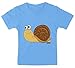 HARIZ Baby T-Shirt Schnecke Süß Tiere Dschungel Inkl. Geschenk Karte Himmel Hell Blau 3-9 Monate / 60-69cm