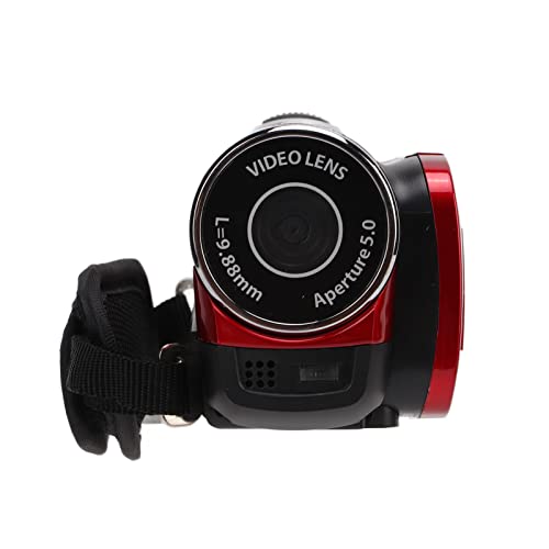 Caméscope vidéo rouge à écran rotatif 270 degrés et zoom 16X