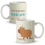Taza personalizada capibara. Tazas de cafe capybara. Tazas desayuno. Regalos originales para mujer y hombre. Regalos amigas originales. Detalles compañeros de trabajo. Mug. Regalo amiga cumpleaños