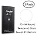 Youniker Lot de 3 Verre Trempé pour Circulaire Montres Diamètre 40 mm Protecteur d'écran, Protection écran en Verre Trempé Films Vitre pour 40MM Montre Ronde Film de Protection d'écran