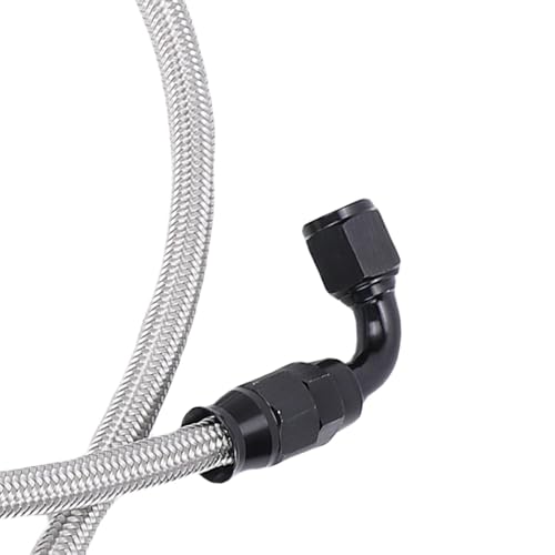 25Inch 6AN Power Steering Pump Hose Kit Replacement for C10 LS Swap Connects Type 2 Pressure Proof Stainless Steel Woven