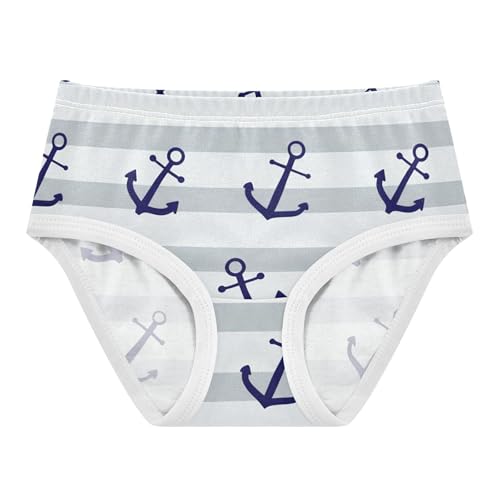 Flower Toddler Underwear Floral 2t Cotton Panties Little Girl Nautical Anchors Grey Stripes Briefs Undies Kids - Main Image