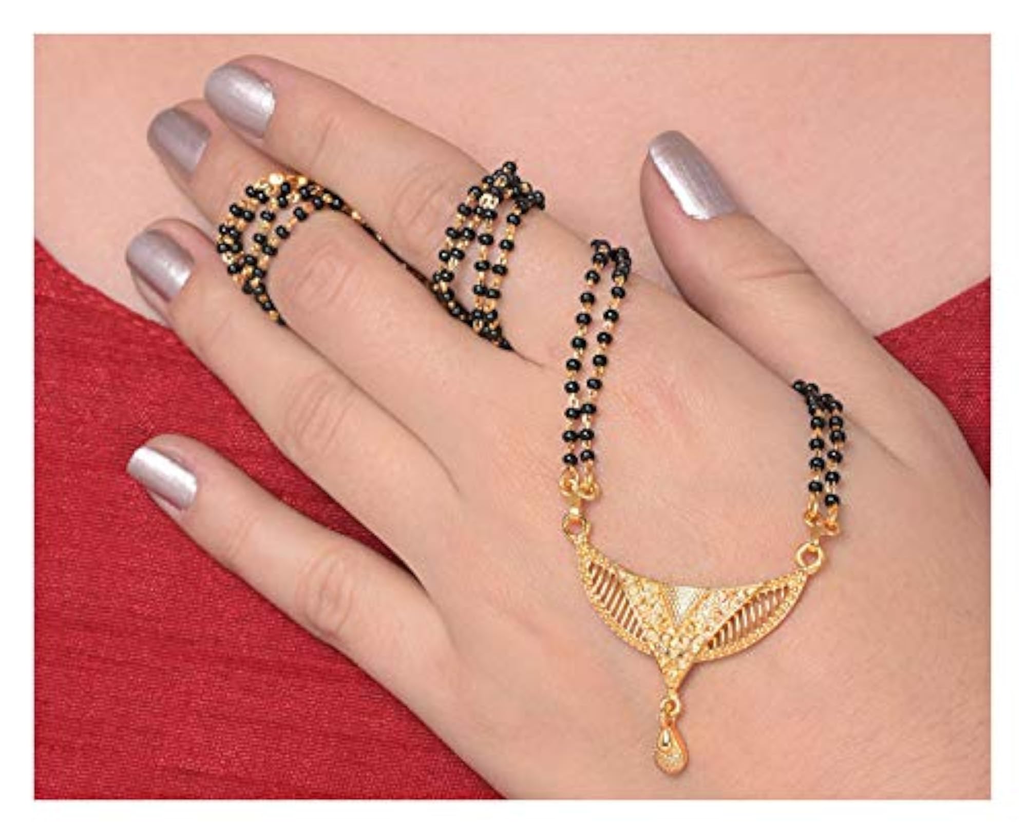 Women's Elegant Gold Plated Mangalsutra Necklace