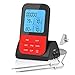 Produktbild Grillthermometer Kabellos Fleischthermometer Funk Bratenthermometer Digital Wireless Garthermometer für Fleisch Kerntemperaturmesser mit Timer 2 Sonde LCD Display für Backofen Grill BBQ Camping