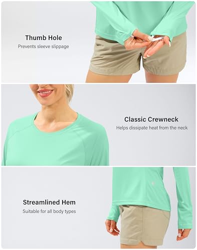Image of UPF 50+ Sun Shirt for Women Long Sleeve Quick Dry UV Protection Hiking Top