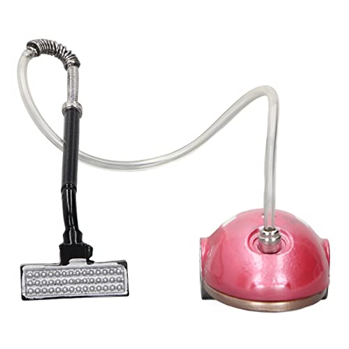 Miniatur Staubsauger f&uuml;r Puppenhaus, Deko Staubsauger im Ma&szlig;stab 1:12 aus Metall f&uuml;r die Puppenhaus Einrichtung (Rosa)