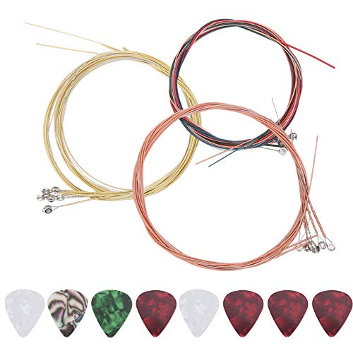 Cordes de guitare acoustique, 3 jeux de cordes de guitare acoustique de remplacement en acier et 8 médiators en… - Les Beatles, Paul McCartney, John Lennon, RIngo Starr, George Harrison Cordes de guitare acoustique, 3 jeux de cordes de guitare acoustique de remplacement en acier et 8 médiators en… – Image 7