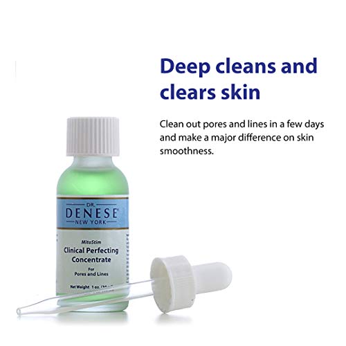 Dr. Denese Mitostim Clinical Perfecting Concentrate For Pores & Lines With Fruit Acids, Peptides, Brown Algae, Chamomile & Hops - Skin Repair For Reduced Look Of Enlarged Pores - Cruelty-Free - 1Oz #TOP1