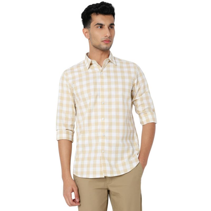 Image of Mens Striped Slim Fit Cotton Casual Shirt | Full Sleeves Mens Shirts | Stylish Shirt for Men