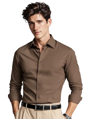 Image of Beyoung Cotton Plain Regular Fit Shirt for Men | Full Sleeve | Formal Shirt | Classic Collar Cotton