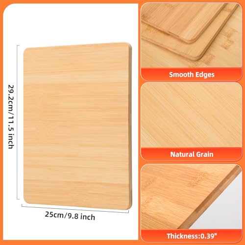 Set de 12 tablas para cortar de bambú 11.5x9.8 pulgadas miniatura 3