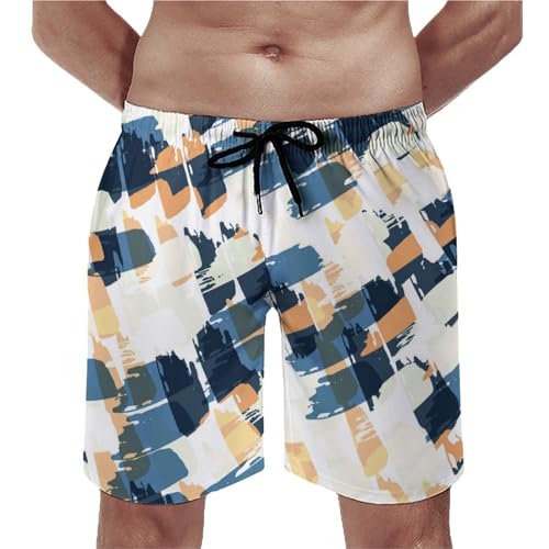 Swim trunk séchage rapide jaune pour homme actif en taille XXL