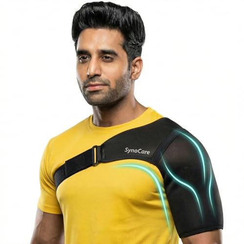 Image of Universal Shoulder Brace Support for Men & Women | Neoprene Shoulder Strap for Both Left & Right Arm, Compression Sleeve for Torn Rotator Cuff, AC Joint Pain Relief & Dislocated Shoulder