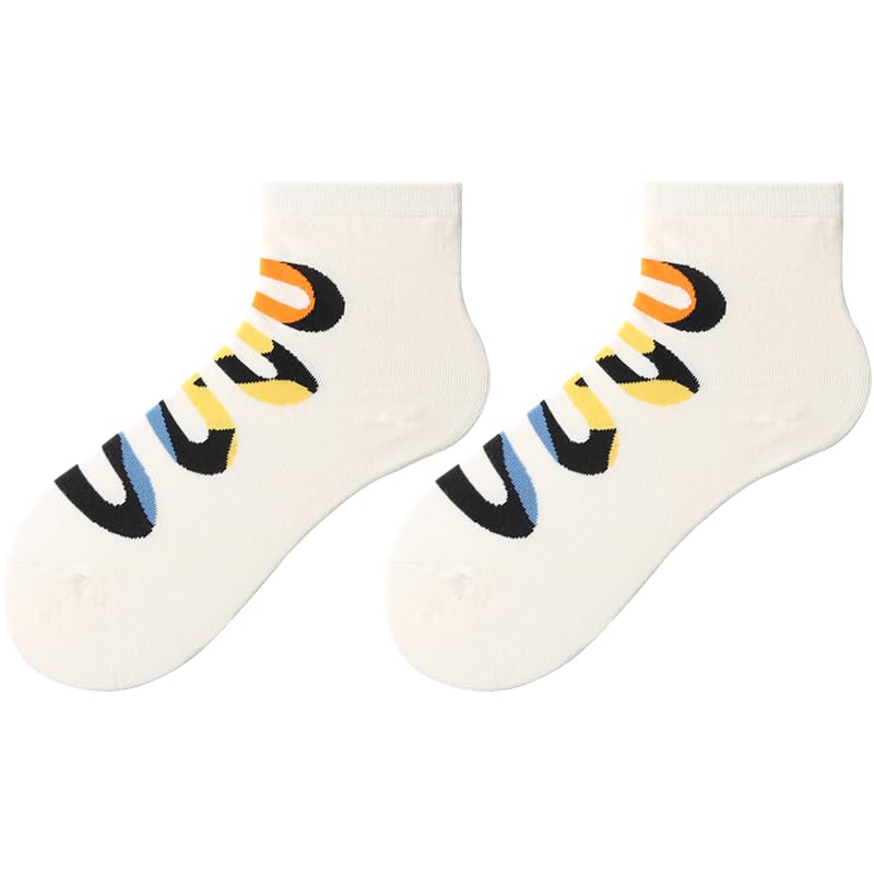 Image of Solrigla Above Ankle Mini-Crew Socks Novelty Fashion Dress Socks Socks for Women /Men Gift 5 Pack Thanksgiving Day Christmas
