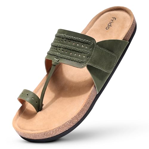 Image of Frido Puneri Chappal for Men | Available in 2 Options- Arch Support & Without Arch | Traditional Indian Leather Sandals with Memory Foam, Wide Toe Box & Zero Drop Design | Adjustable Ethnic Footwear
