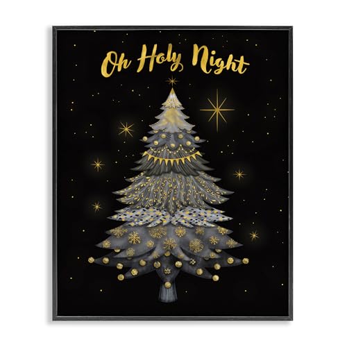 Holy Night Winter Tree Holiday, 24 x 30 Inch Framed Giclée Print