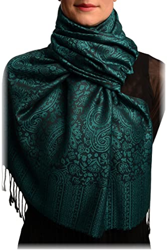 Écharpe pashmina bleu prussien douce contre la peau | Solution anti-courants d'air 70x180