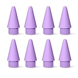 MEKO 8 Pack Replacement Tips for MEKO Fast Charging iPad Pencil ONLY-Purple