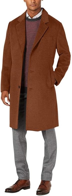 LONDON FOG Men's Top Coat - Classic Fit Winter Coat, Signature Wool-Blend Men’s Overcoat, (Regular & Big-Tall Sizes)