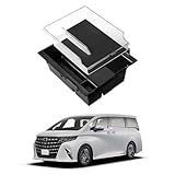 【新登場・2段設計】Auto Spec トヨタ 新型 アルファード ヴェルファイア 40系に適合 コンソールボックス 2023年6月-現行 センターコンソールトレイ 車内収納ボックス 3Dトレイ 小物入れ 車種専用設計 内装 パーツ 滑り止め ラバーマット付き 収納アクセサリー 装着簡単