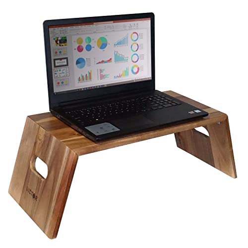Victor DC075 High Rise Foldable Acacia Wood Laptop Stand