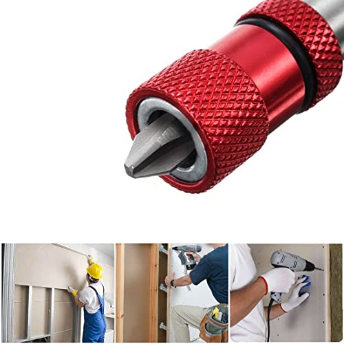 Seonfook 2 Pcs Magnetic Bit Holder With Phillips Ph2 Screwdriver Bits, 1/4 Inch Hex Shank Driver Bits Adjustable Depth Screw Holder Drywall Screw Bits Setter Dimpler [60Mm] #TOP6
