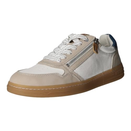Chaussures basses Mustang à lacets confortables en toile et cuir