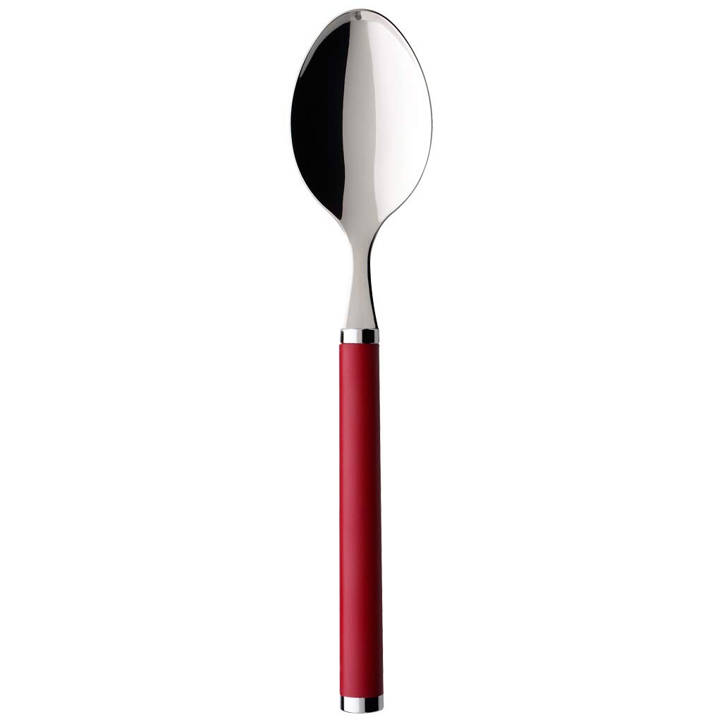 Villeroy & Boch Play! Set Posate 24 Pezzi Con Stelo Rosso - Per 6 Persone, Acciaio Inox