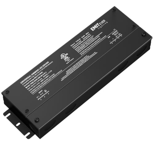 EMITEVER 288W 24V 5-in-1 3-Channel Dimmable LED Driver, AC 110-277V to DC